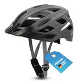 FISCHER Urban Levin, fietshelm voor volwassenen, fietshelm, maat L/XL, 58-61 cm, grijs, met verlicht binnenringsysteem