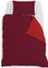 Italian Bed Linen Dekbedovertrek Set, 100% Katoen, Bordeaux/Rood, Tweepersoons
