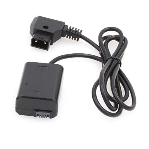 SZRMCC D-tap 2 Pin naar NP-FW50 DC Koppeling Dummy Batterij voor Sony A7 A7S A7R A7SII a5100 a6300 NEX Serie Camera (Straight Cable)