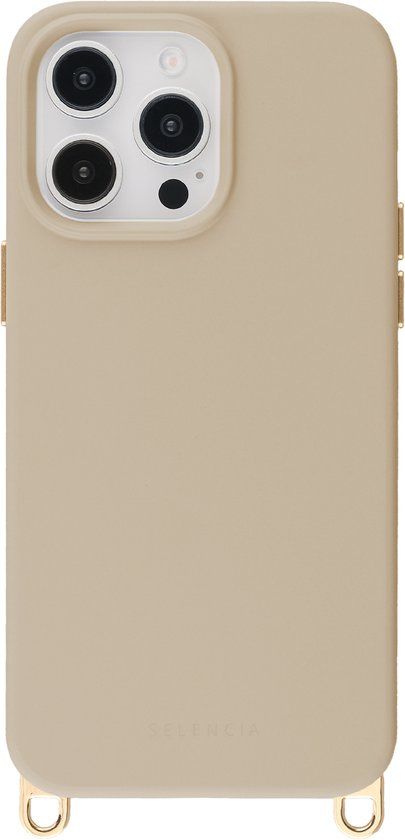 Selencia Rivièra MagSafe Backcover met afneembare haakjes voor de Apple iPhone 14 Pro - Milky Latte