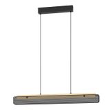 EGLO KOKOMO-Z Suspension Plafond LED Noir/Brun Acier/Bois IP20 II LED 2700-6500K 4100lm Dimmable Oui Télécommande Oui
