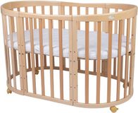 Waldin Oval Combibed 7‑in‑1 - Natural inclusief matras