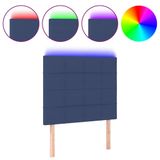 VidaXL Hoofdbord LED 144x5x78/88 cm Stof Blauw