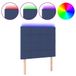 VidaXL Hoofdbord LED 144x5x78/88 cm Stof Blauw