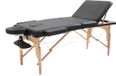 Viking Choice Massagetafel inklapbaar - 3 secties - 185x70cm - hout - zwart