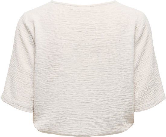 ONLY MATERNITY ONLY OLMEVALOU METTE KNOT TOP WVN Dames Blouses L Polyester Driekwart mouw Ronde hals Pumice Stone