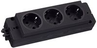 Schulte Stekkerdoos EVOline Express 3 x Schuko, GST18, zwart