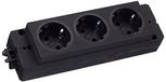 Schulte Stekkerdoos EVOline Express 3 x Schuko, GST18, zwart