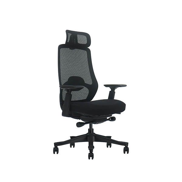 Euroseats Ferrara bureaustoel zwart (incl. hoofdsteun)