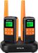 Retevis RT649 émetteur, radio PMR446 sans licence, 16 canaux, lampe de poche LED, VOX, étanche IP65, fonction scan, deux méthodes de recharge (orange, 2 pièces)