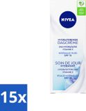 NIVEA Essentials Crème de jour - Crème hydratante pour le visage - Peau normale - SPF 15 - 15 x 50 ml