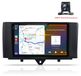 Smart 9,5-inch 2K QLED autoradio pour Smart Fortwo 451 (2010-2015), avec CarPlay, Android Auto, incluant caméra de recul 1080P, navigation GPS, 4G, WIFI, stockage 6+128Go