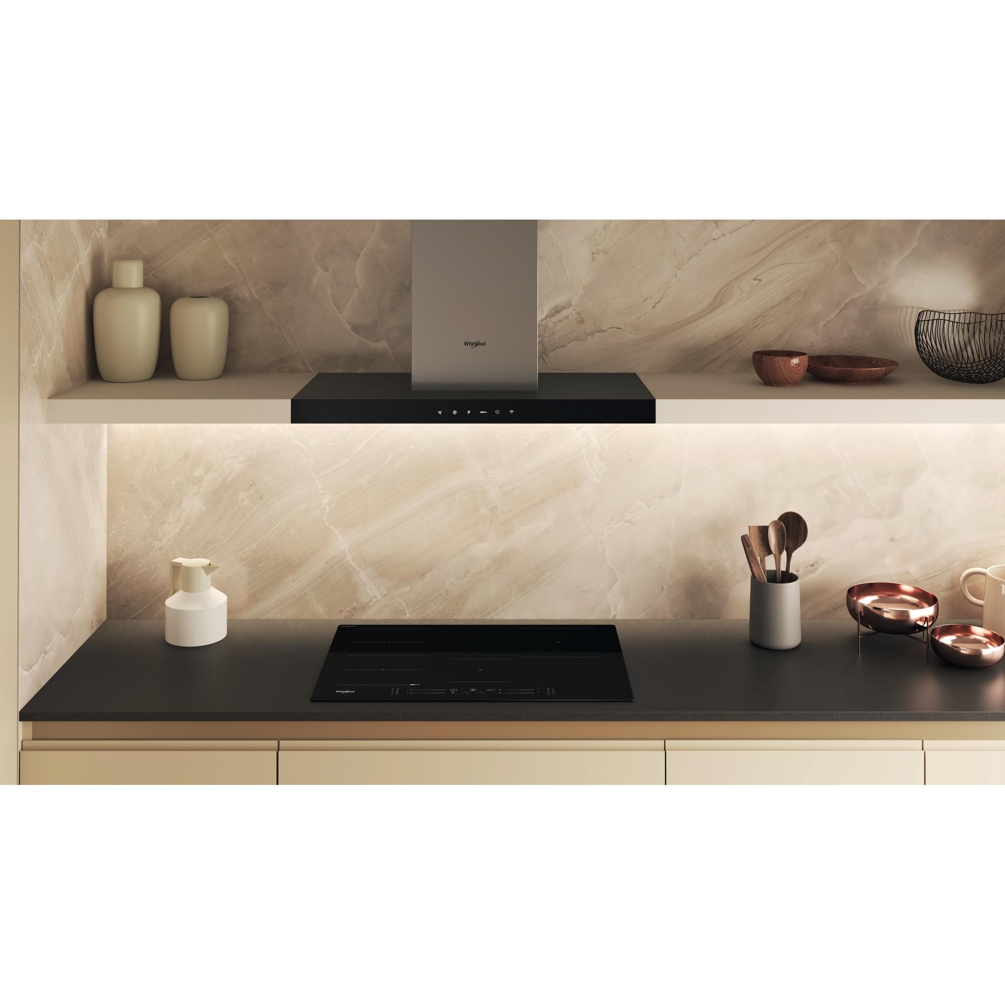 Whirlpool WF S1577 CPNE Zwart 77 cm Inductiekookplaat | 4 Zones