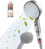 Cosmeti Douchekop, hogedrukdouchekop met hardwaterfilter, douchekop met 5 modi, universele krachtige douchekop, parelfilterdouchekop voor hard water met lage druk