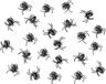 PartyDeco araignées effrayantes pour fête/Halloween - 50x - plastique - noir - 3 cm
