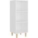 DESIGN IN Buffet Meuble De Rangement Blanc 34,5x32,5x90 Cm Bois D'Ingénierie