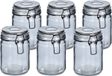 Zeller Bocaux/bocaux de conserve - 6x - 250 ml - verre - avec fermeture à levier - D8 x H10 cm