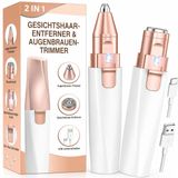 iFanzeTech Wenkbrauwtrimmer & gezichtsbehaardermachine voor vrouwen: 2-in-1 scheerapparaat, gezichtsepileerder