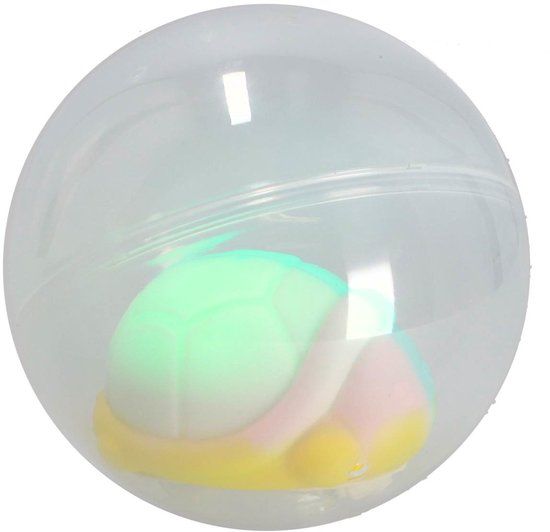 Merkloos Auto/Schildpad springend met licht en geluid funny foam (USB oplaadbaar)