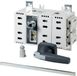 Eaton commutateur de déconnexion DC, 630 A, 2 pôles, 2 M, 2 V, avec poignée rotative grise, montage intermédiaire