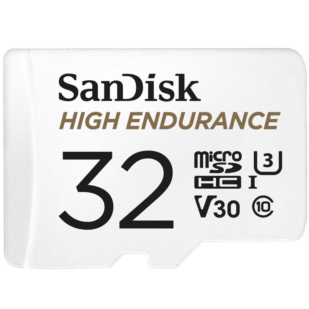 SanDisk High Endurance 32GB microSDHC - Class 10, UHS-I, V30 with SD Adapter
