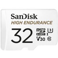 SanDisk High Endurance 32GB microSDHC - Class 10, UHS-I, V30 with SD Adapter