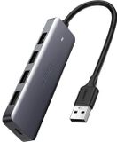 Ugreen - USB Hub - 4x USB 3.2 Gen 1 - Met Micro USB Voedingspoort - Grijs