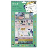Toga Bullet Journal Decoratieset, jungle, blauw, groen en geel, één maat