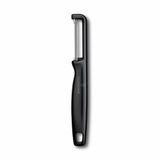 Victorinox Dunschiller "Iota", dunschiller voor groenten, fruit, gekarteld, tweesnijdig, extra scherp, Swiss Made, zwart