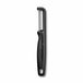 Victorinox Dunschiller "Iota", dunschiller voor groenten, fruit, gekarteld, tweesnijdig, extra scherp, Swiss Made, zwart
