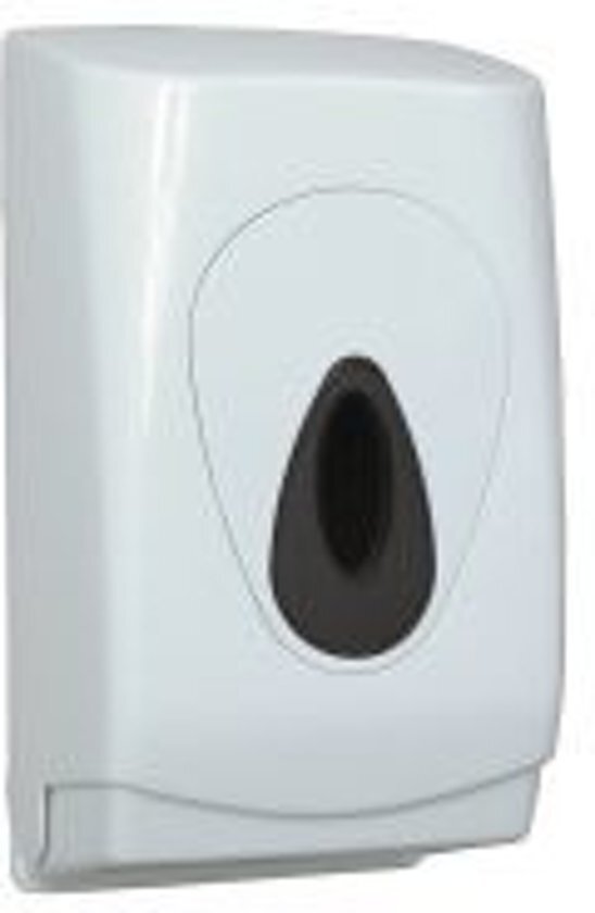 PlastiQline Wit kunststof toilet dispenser voor wandmontage van rvs