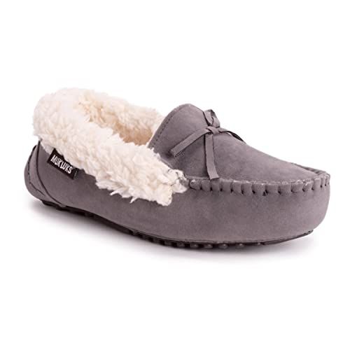 MUK LUKS Dames Jaylah Slipper - Lichtgrijs - Maat 38