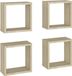 vidaXL Wandschappen kubus 4 st 30x15x30 cm sonoma eikenkleurig
