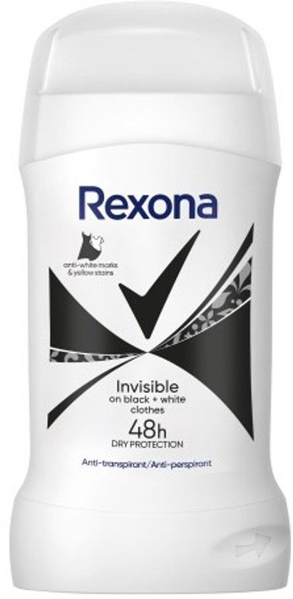 Rexona Dames Antiperspirant Stift - 48uur Invisible - Alcoholvrij, 50 ml