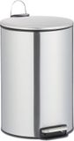 Relaxdays Pedaalemmer 12 liter RVS met binnenemmer Softclose Zilver
