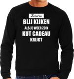 Bellatio Decorations Shoppartners Bv Zwarte foute Kersttrui / sweater - Kerst is blij kijken / kut cadeau - heren - Kerstkleding / Christmas outfit L