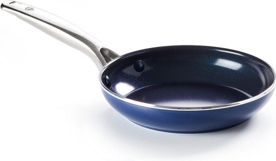 Blue Diamond Koekenpan - 20 CM - Blauw - PFAS-vrij - Inductie - Anti-aanbak