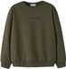 Name it Sweatshirt regular fit, biologisch katoen, lange mouw, ronde hals, olijfgroen, maat 158/164