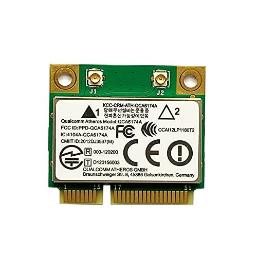 Tenglang Wifi Card For PC,Atheros QCA6174 Mini Pcie 2.4G/5G 1200Mbps Dual Band Wifi Network Card 802.11AC Wireless Adapter + BT 4.1