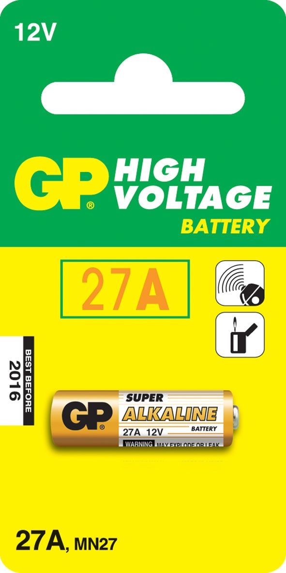 GP Batteries 27A Alkaline 12V Battery - 1 Pack