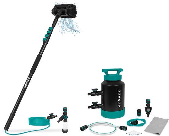 VONROC Telescopische Wasborstel - 4,60m en Waterontharder - Complete Set