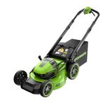 Greenworks 48V (24V x 2) Accu Grasmaaier Li-Ion Zelfrijdend 46 cm snijbreedte tot 440 m², 55 L grasmand, 8 traps centrale hoogteverstelling 25–95 mm, Zonder accu en lader - LM4602S