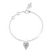 GUESS Love Me Tender Single Heart Bracelet Rhodium Zilverkleurig
