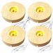SURIGHT Houten LED lichtvoet - Set van 4