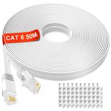 Merkloos Cat6 Ethernet Kabel 50m Platte Netwerkkabel
