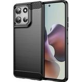 Motorola Coque pour Motorola Moto G56 5G - housse etui silicone gel carbone + film ecran - NOIR