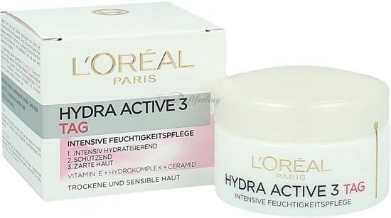 L'Oréal L OrÃ©al Paris Hydra Active 3 DagcrÃ¨me Droge/Gevoelige Huid