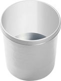 HELIT Safety prullenmand met aluminium emmer - 18 liter - Kunststof - Zilver - dxh 295x310 mm