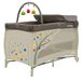 Asalvo Compleet reisbed met dubbele hoogte en aankleedkussen, 0-15 kg, 120 x 60 cm, compact inklapbaar, wielen met rem en draagtas (boom beige)