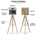 SNQP 15,6 inch fotocabine retro houten look met flitser camera cabine selfie fotocabine machine